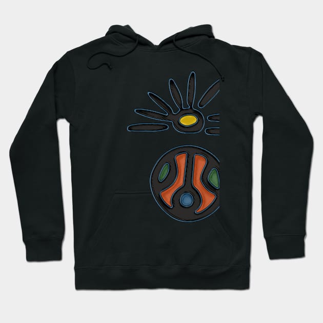 Taino Sun Symbol Hoodie by SoLunAgua